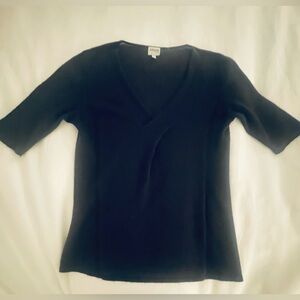 Armani Collezione Navy Cashmere Sweater